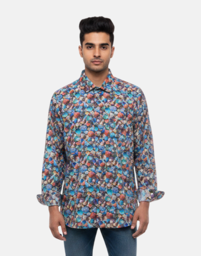 Zuccino Italy LS Seashell Tailored Lt.Blue Shirt
