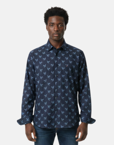 Zuccino Italy Blue Geo LS Shirt