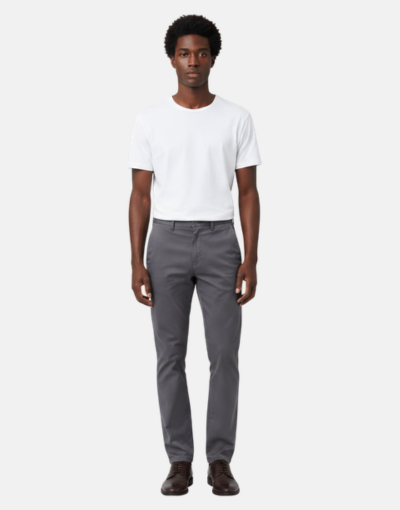 Stephan Charcoal Grey Stretch Chinos