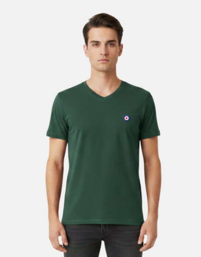 Stephan V Neck Bottle Green Tee