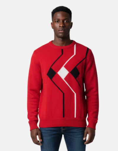 Rob Roy Acrylic Colour Diamond Red Sweater