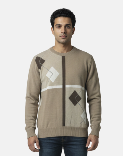 Rob Roy Acrylic Colour Block Aztec Sweater