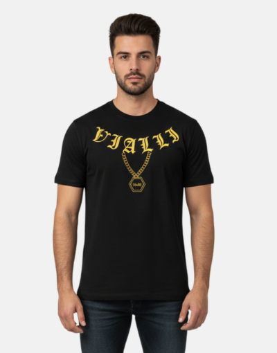 Vialli Inasta Black T shirt