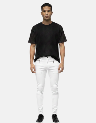 Vialli White oil Wax Ultra Fit Jean
