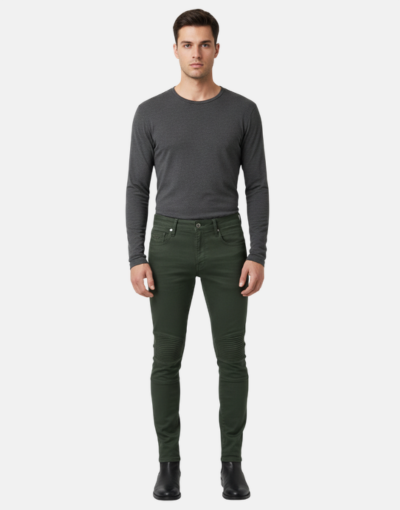 Vialli Jeans Iyewo Skinny Bottle Green