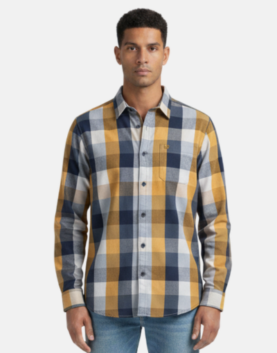 KG Blue Mustard Check Shirt