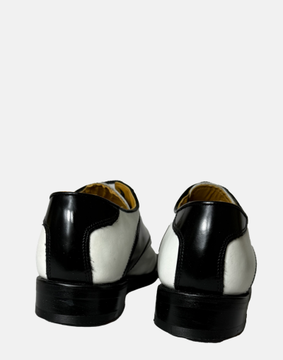 Saxone of Scotland Pepsi Leather Black/White Shoe