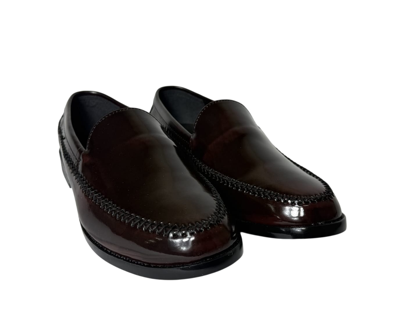 Latino Burgundy Hi Shine Mocassin