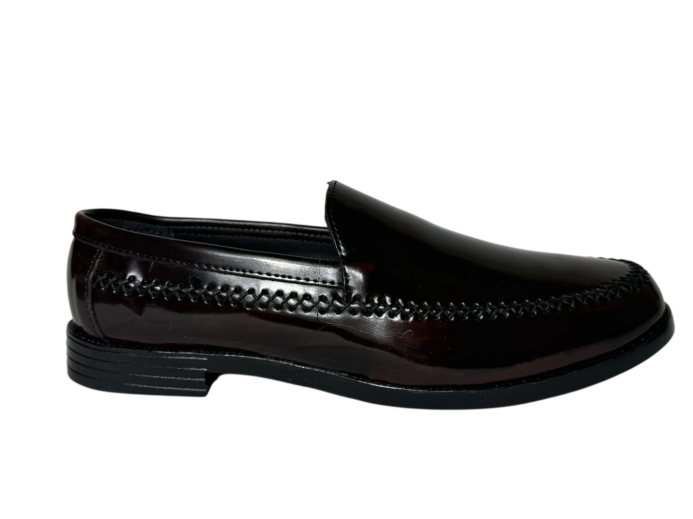 Latino Burgundy Hi Shine Mocassin