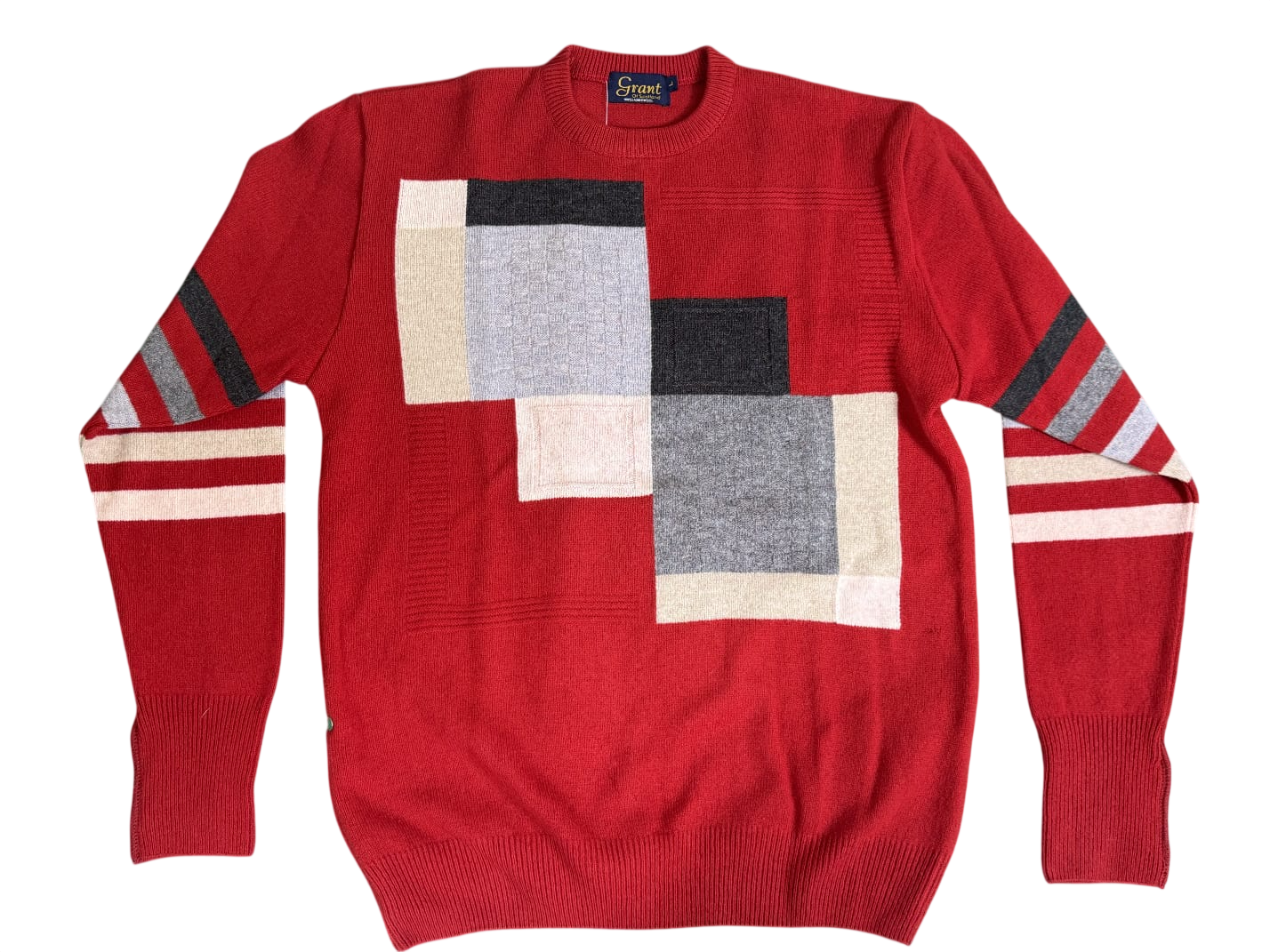 Grant of Scotland Colour Block Sweater Flame