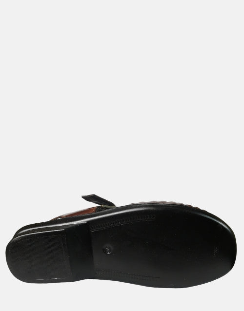 Rodrigo Black Multi Leather Sandal