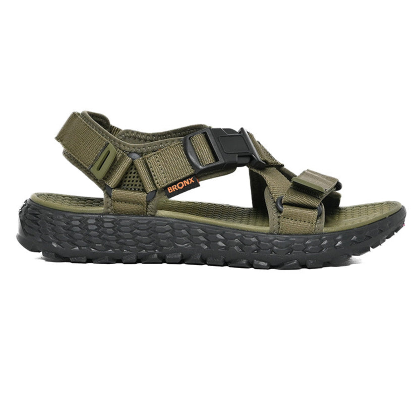 Bronx Brooklyn Casual Olive Velcro Sandal