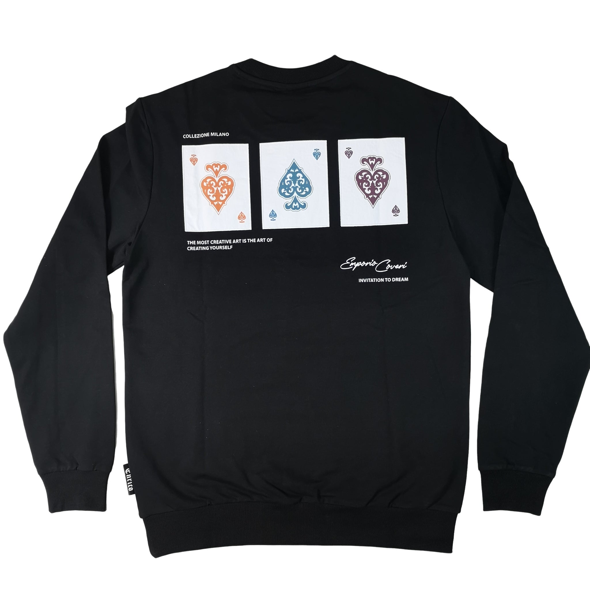 Enrico Coveri Aces Black Sweater