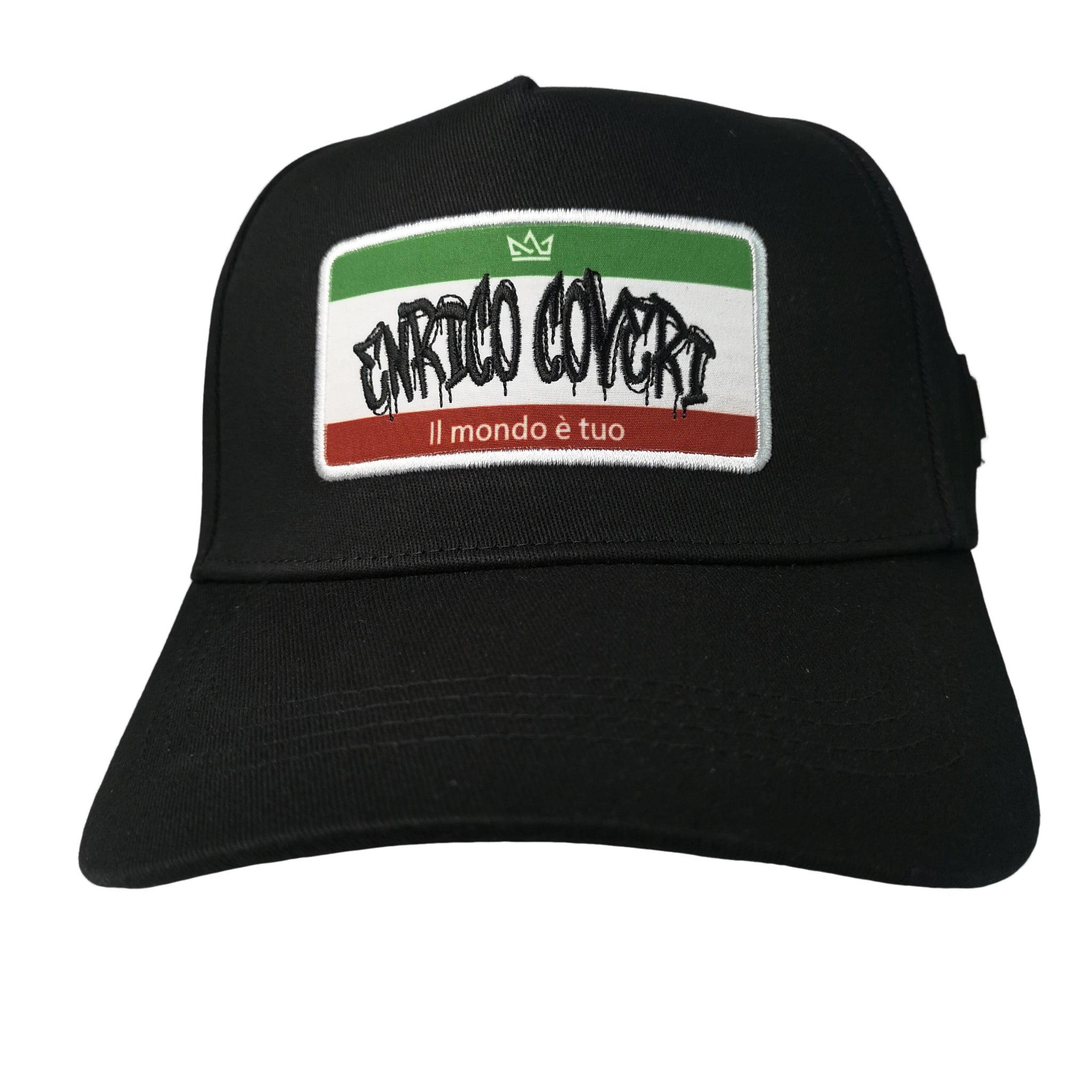 Enrico Coveri Logo Black Italian Cap