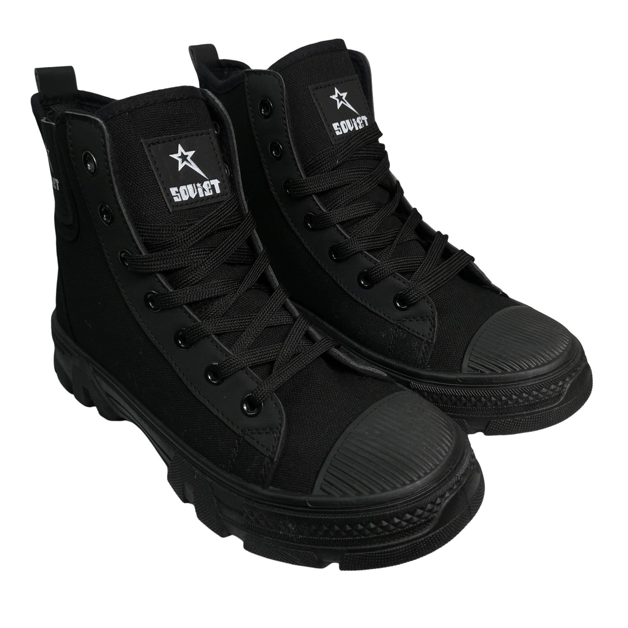 Soviet Black Raptor Canvas Sneaker Boot
