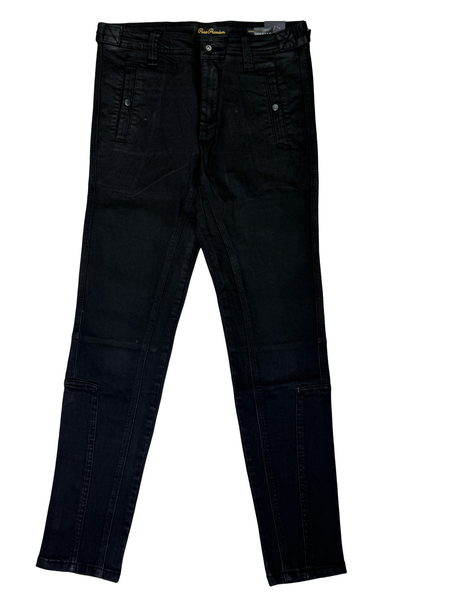 Pure Premium Zobra Black Oil Wax Jeans