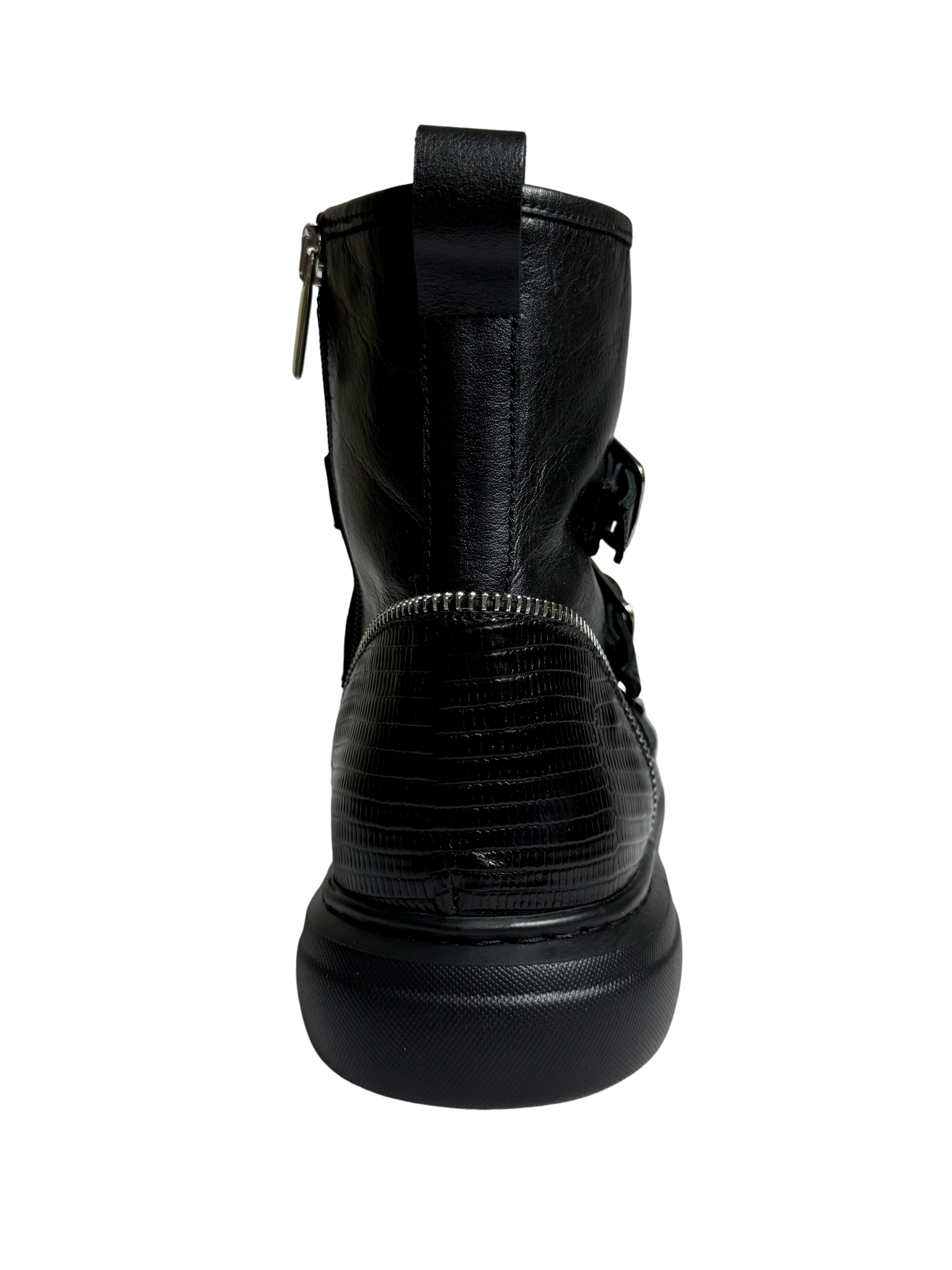 Gian Luca Italian Leather Black Monk Strap Boot