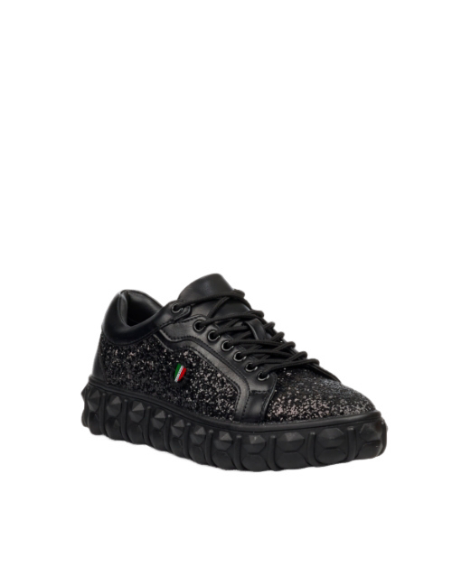 Mazerata Pigale Black Rhinestone Sneaker