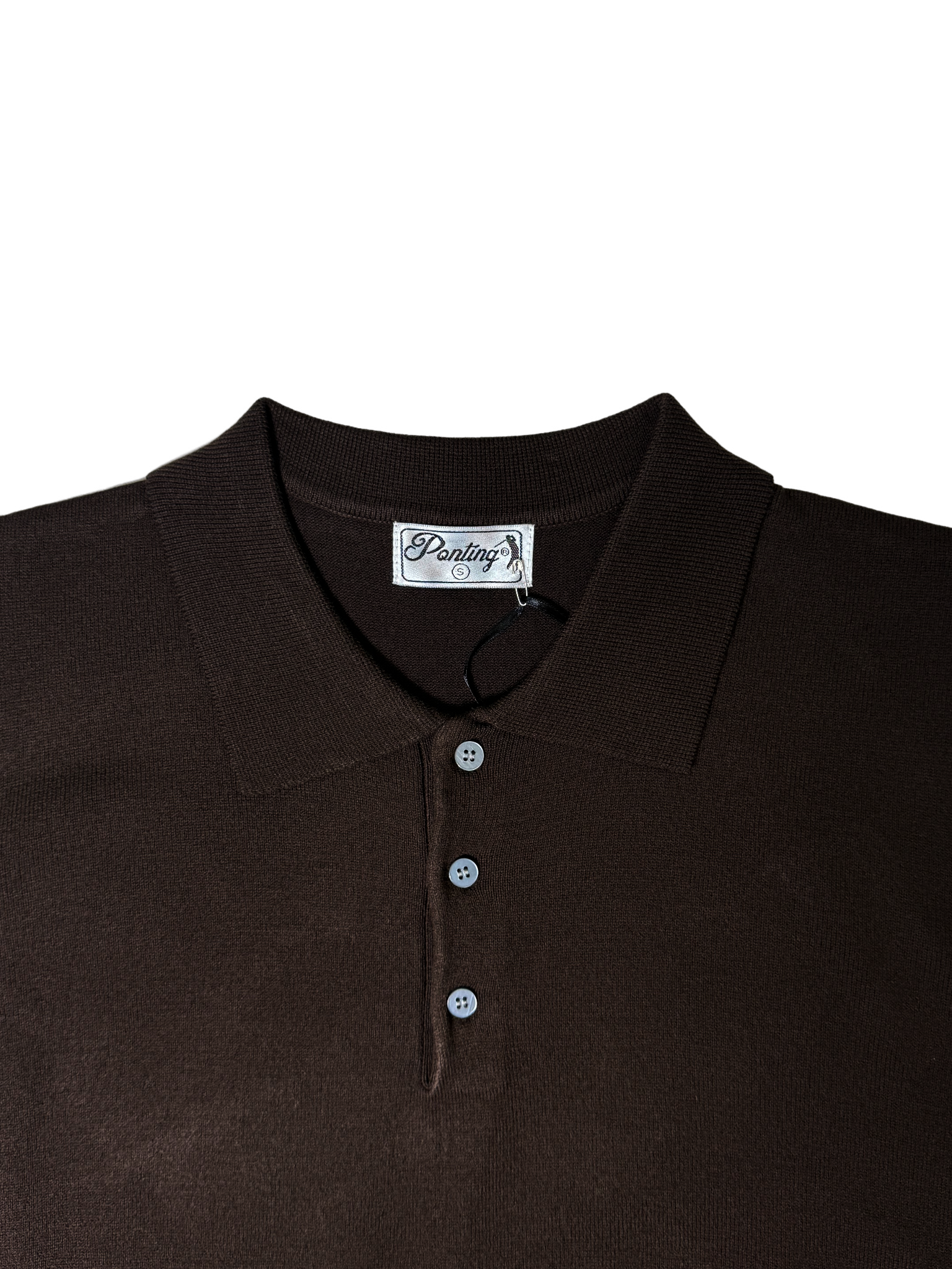 Pointing Knitwear Golfer Choclate Brown Jersey