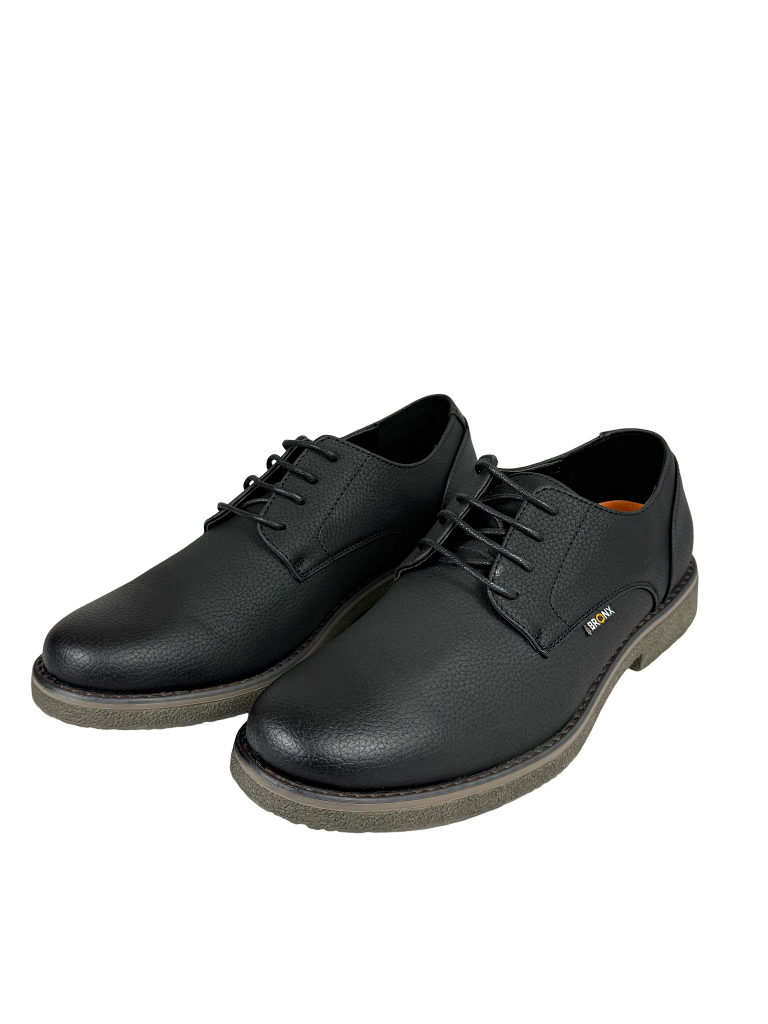 BRONX Leather Oxford Black Shoe