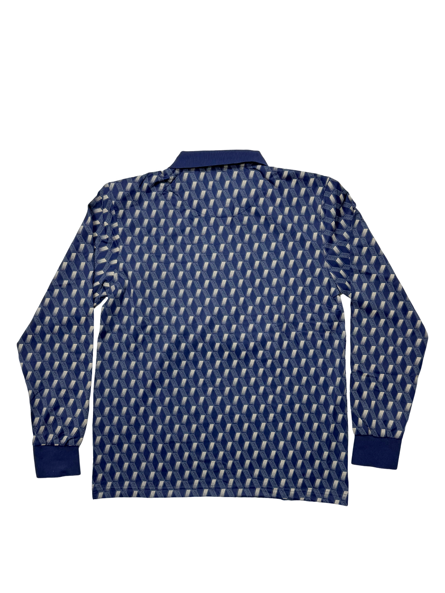 KG Navy Traditional Block Pattern LS Golfer
