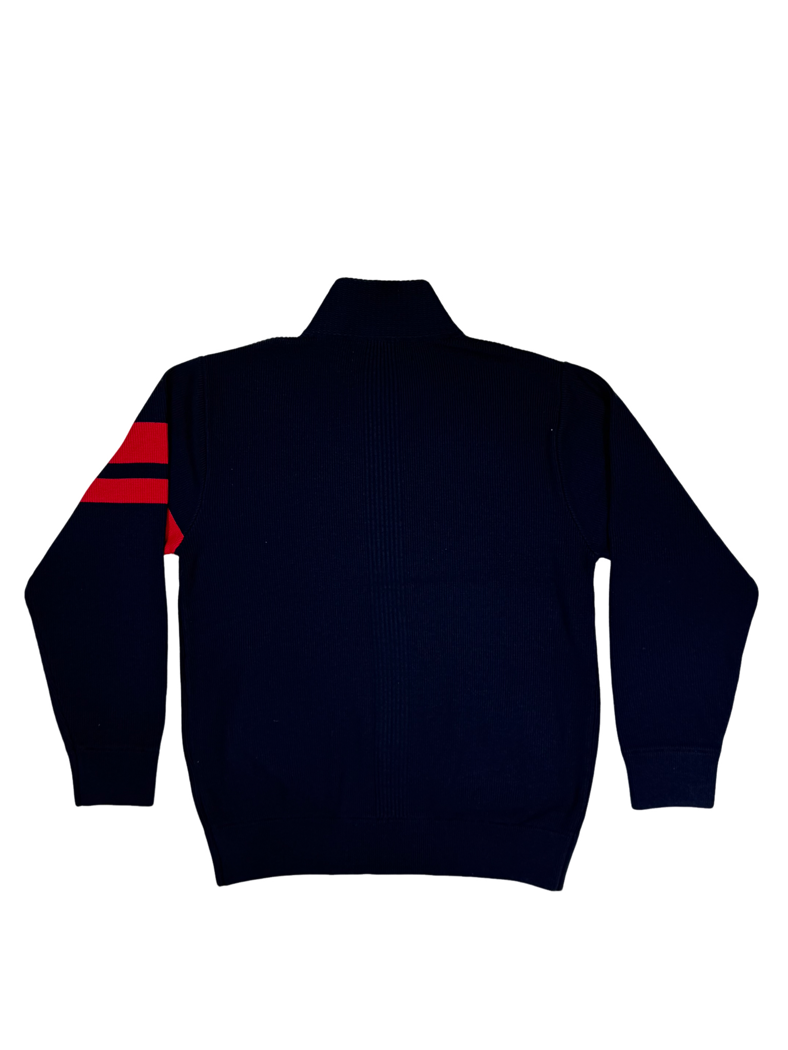 Stefano R Italian Navy Zip Knitwear Jersey