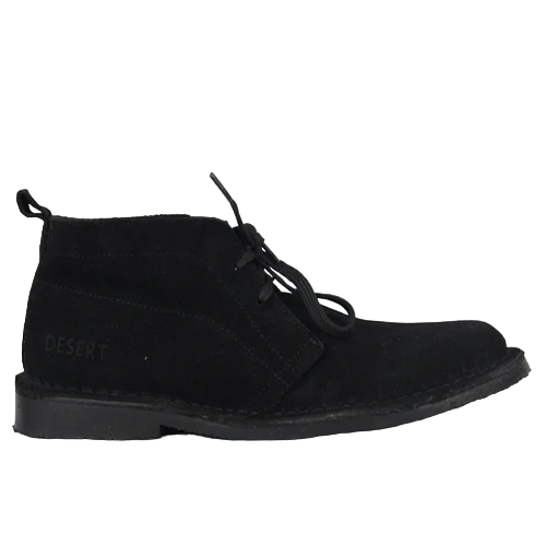 Desert Vellie Youths Black Lace Up Boot