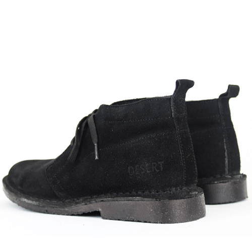 Desert Vellie Youths Black Lace Up Boot