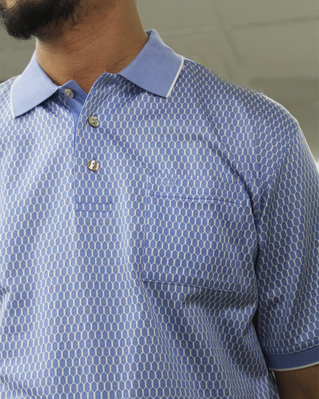Rossini Italian Double Mercerized Sky Blue Golfer