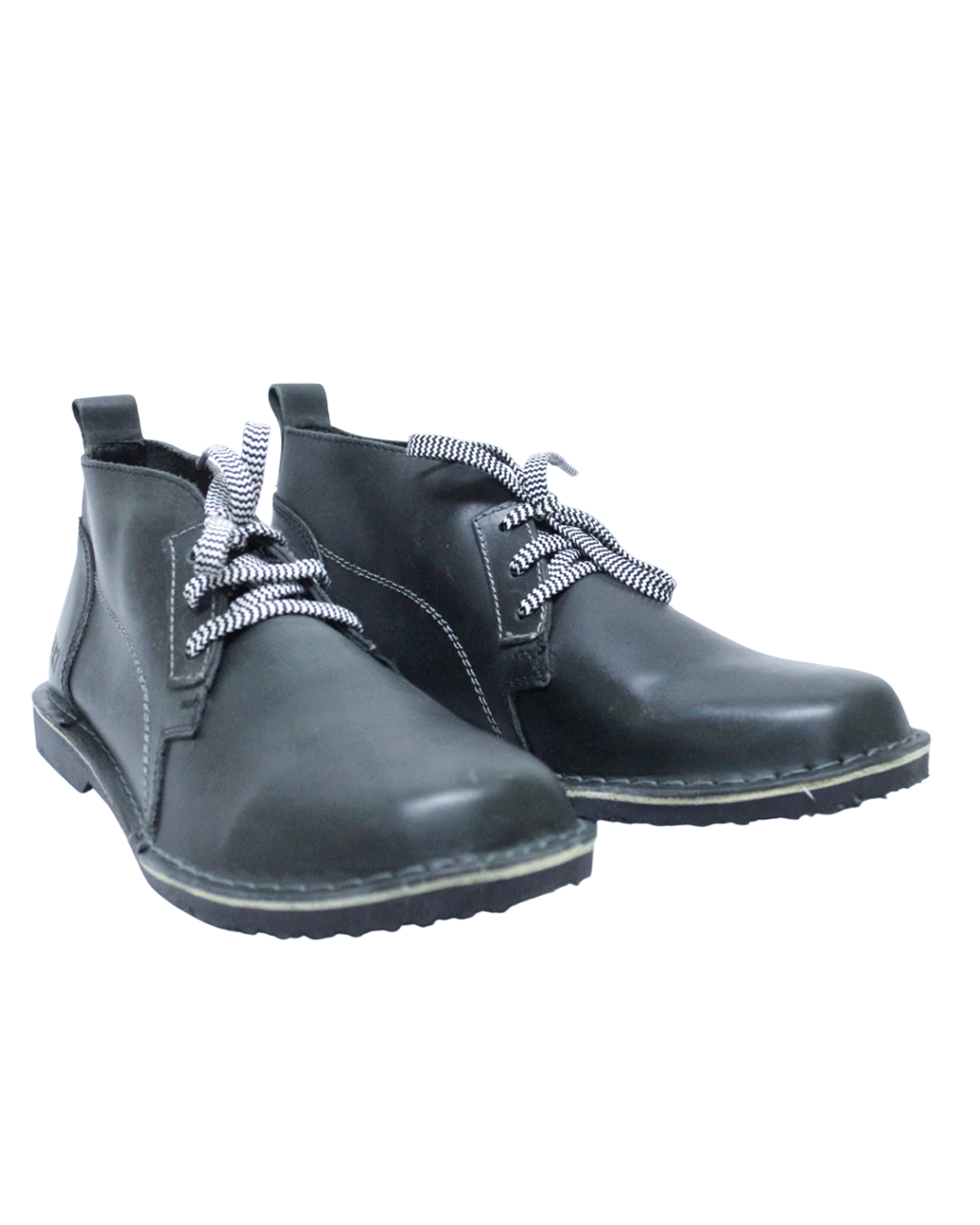 Desert Vellie C Blue Leather Hi - Top Boot