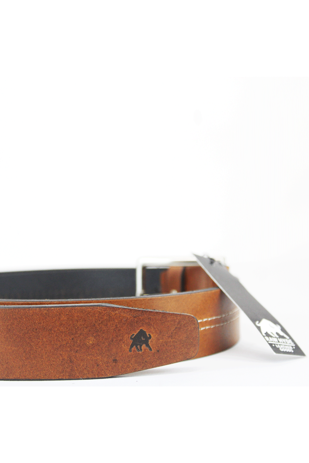RAW HYDE WHITE STRIPE BROWN BELT