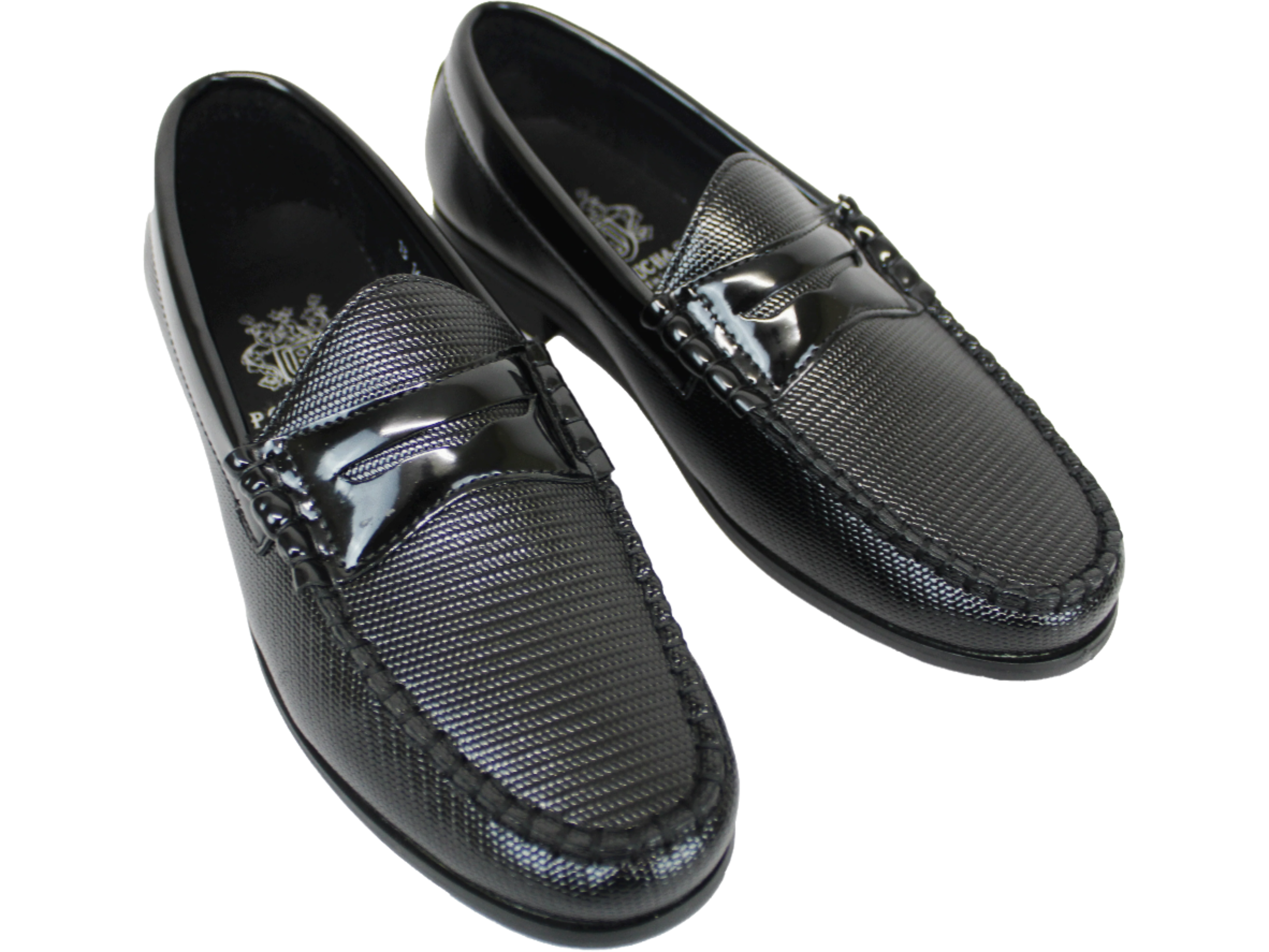 P CROUCH& CO Black Cobra Loafer