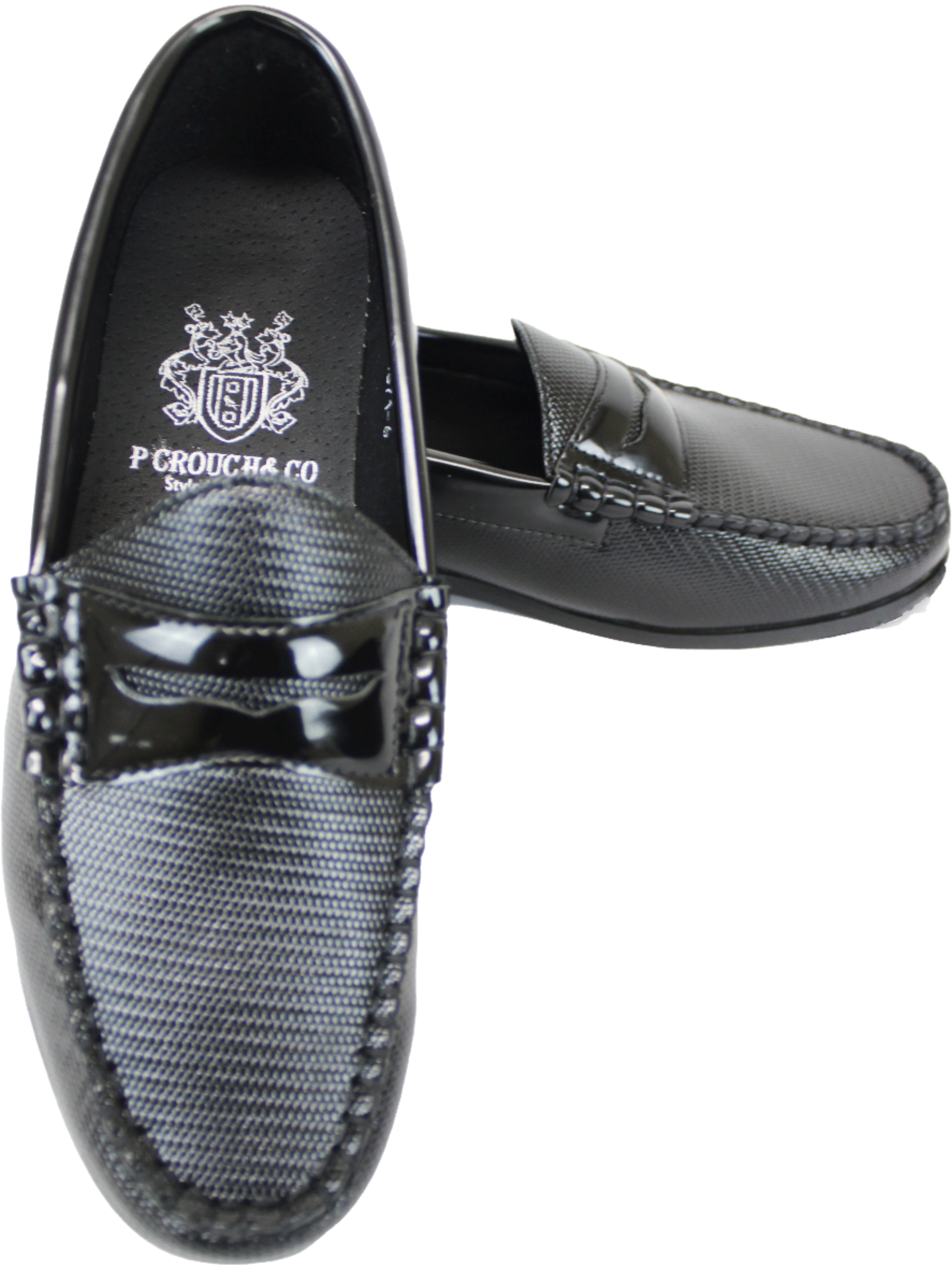 P CROUCH& CO Black Cobra Loafer