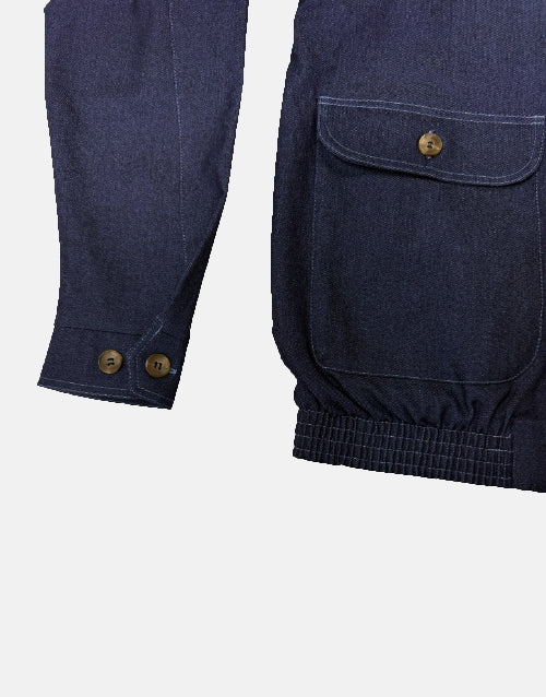 London Fog Denim Patch Pocket Harrington Jacket