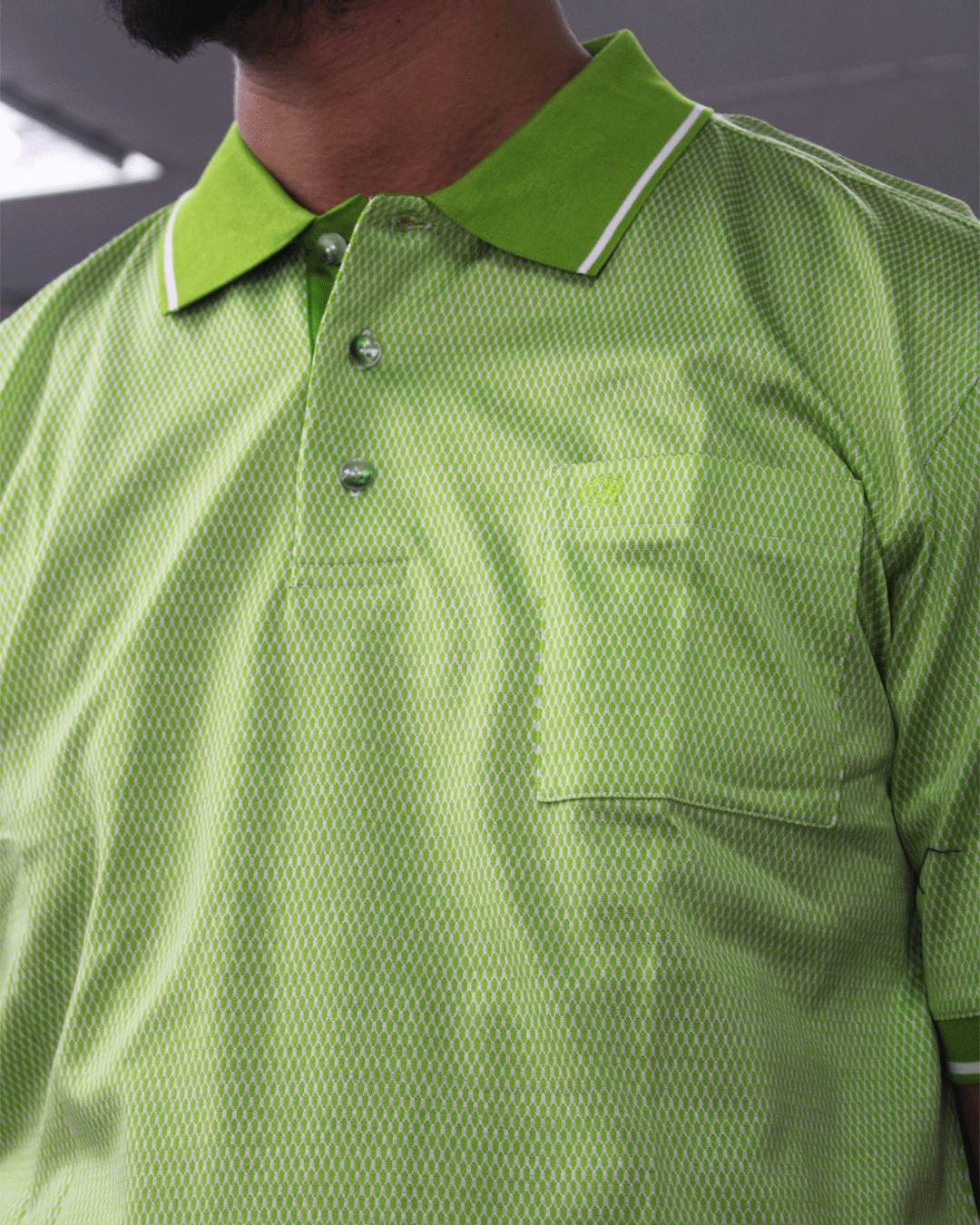 Rossini Italian Double Mercerised Cotton Lime Golfer