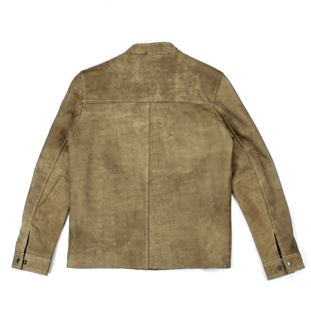 POINT Light Tan Leather Jacket Modern Fit