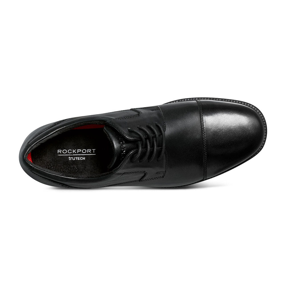Rockport Leather Black Charles Toe Cap Shoe