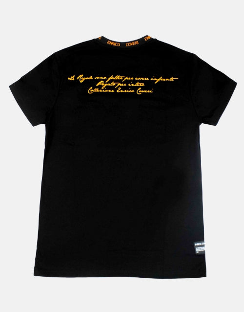 Enrico Coveri Black Logo Signature Crew T shirt