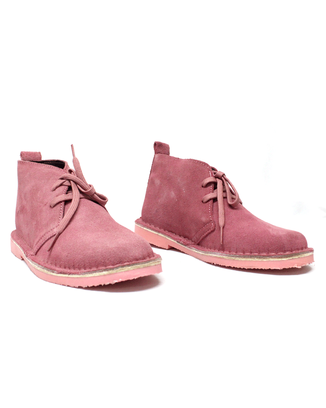 Desert Vellie Suede Pink Lace Up Boot