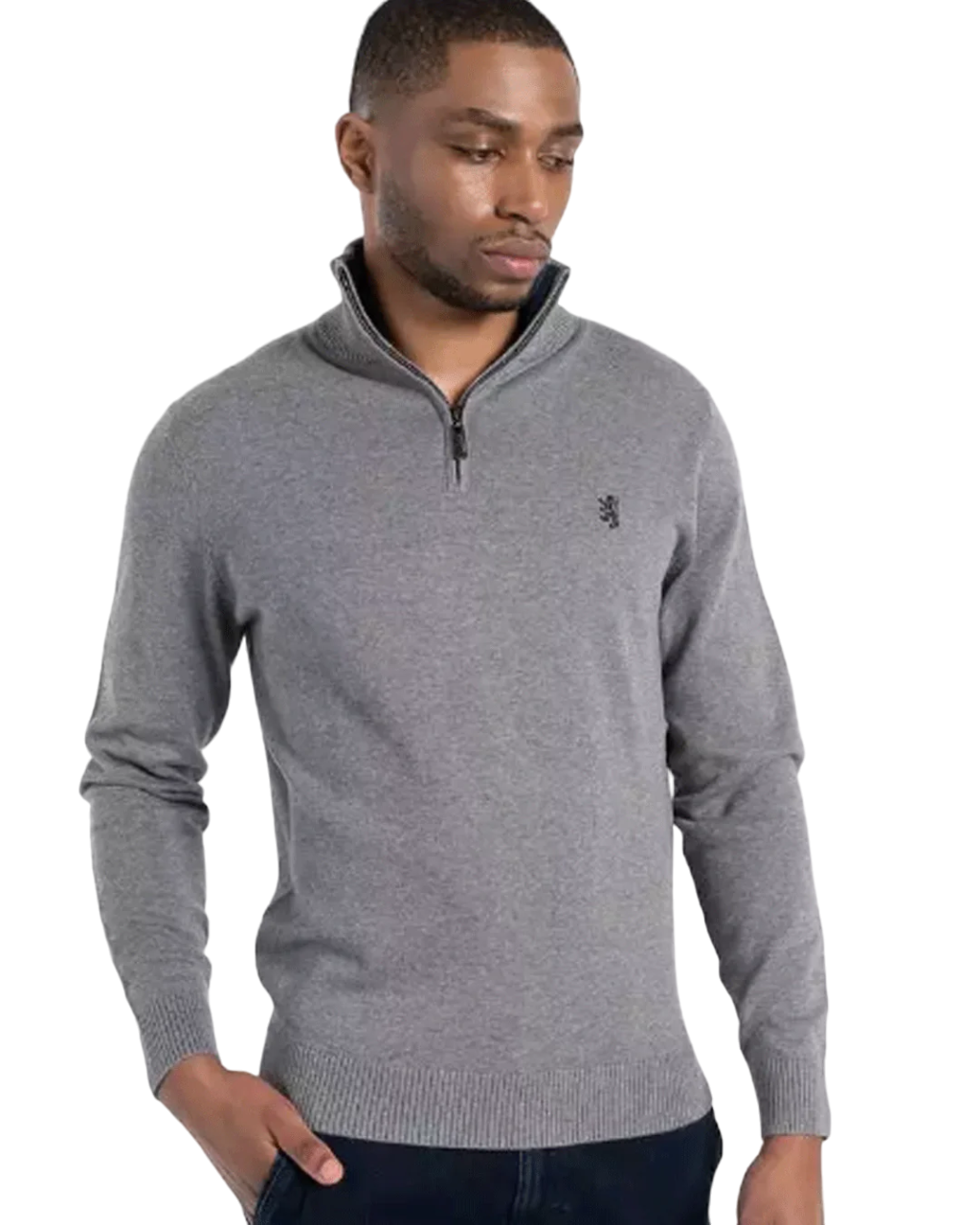 Pringle Grey Sweater 1/4 Zip KnitWear