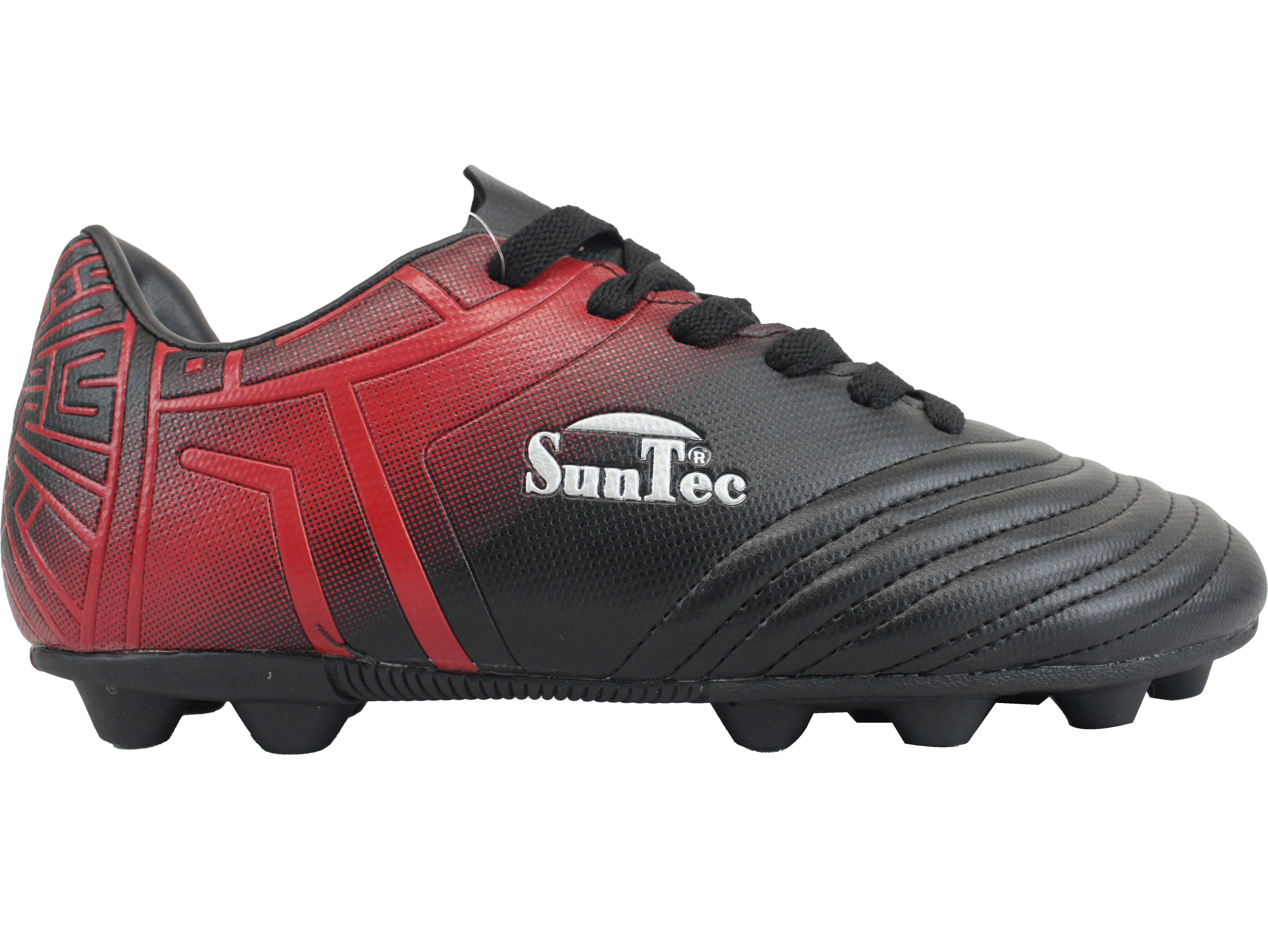 SunTec Black Red Soccer Boots