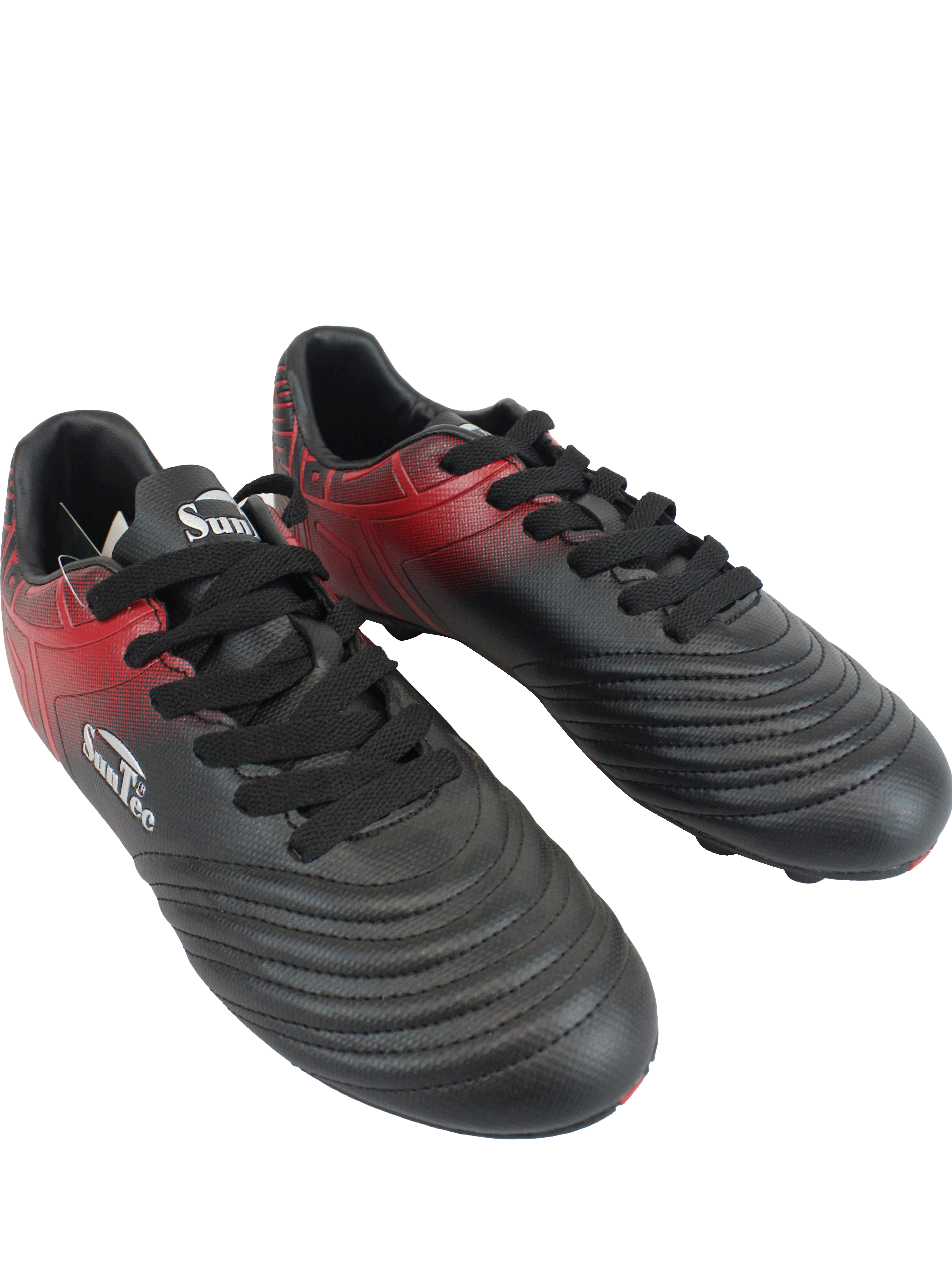 SunTec Black Red Soccer Boots