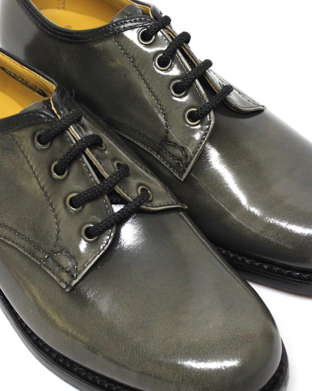 Saxone Leather Ash Grey Shoes
