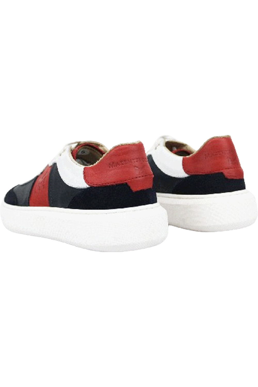 MMS Leather Italian Navy Red Sneaker