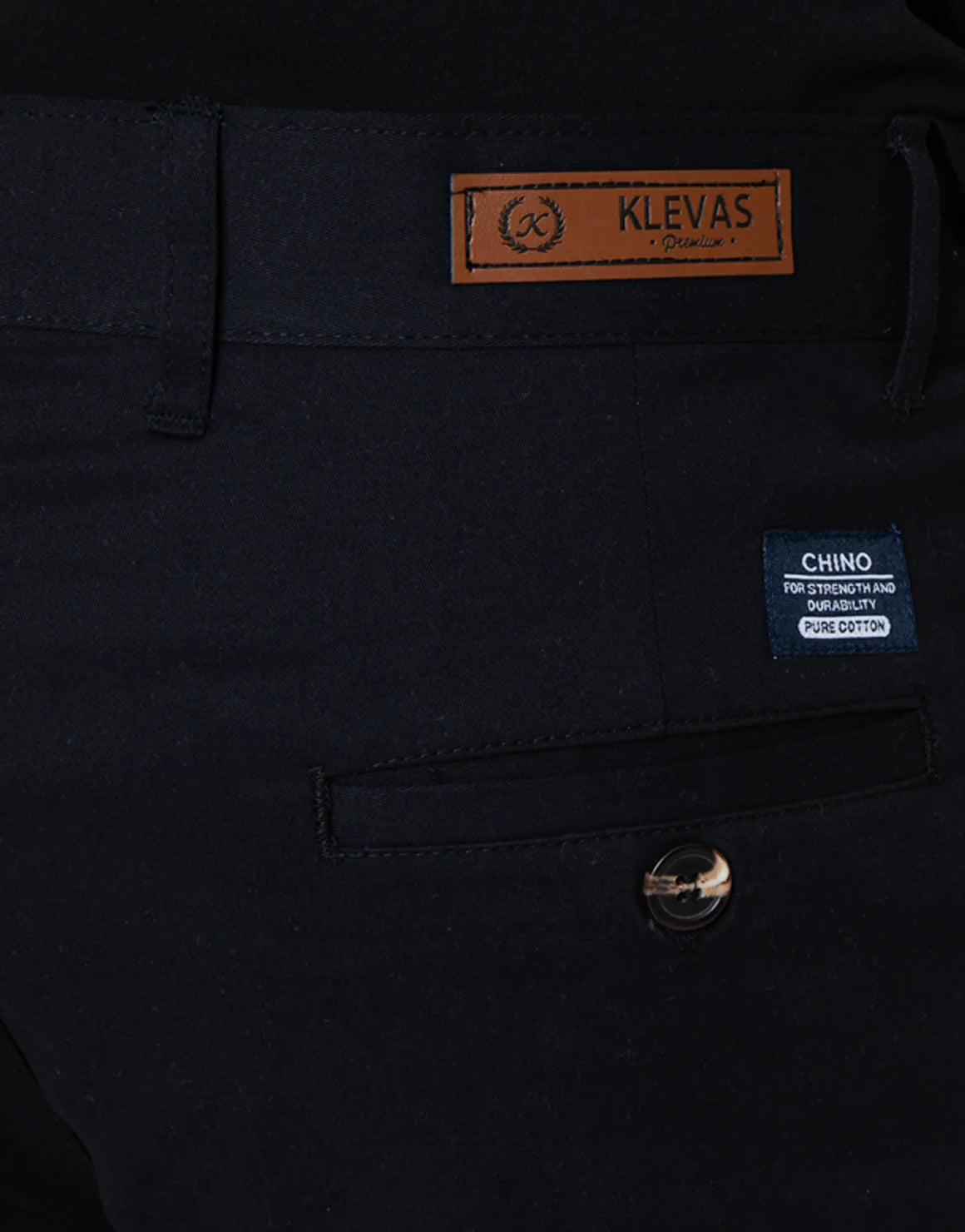 Klevas Stretch Black Classic Chino