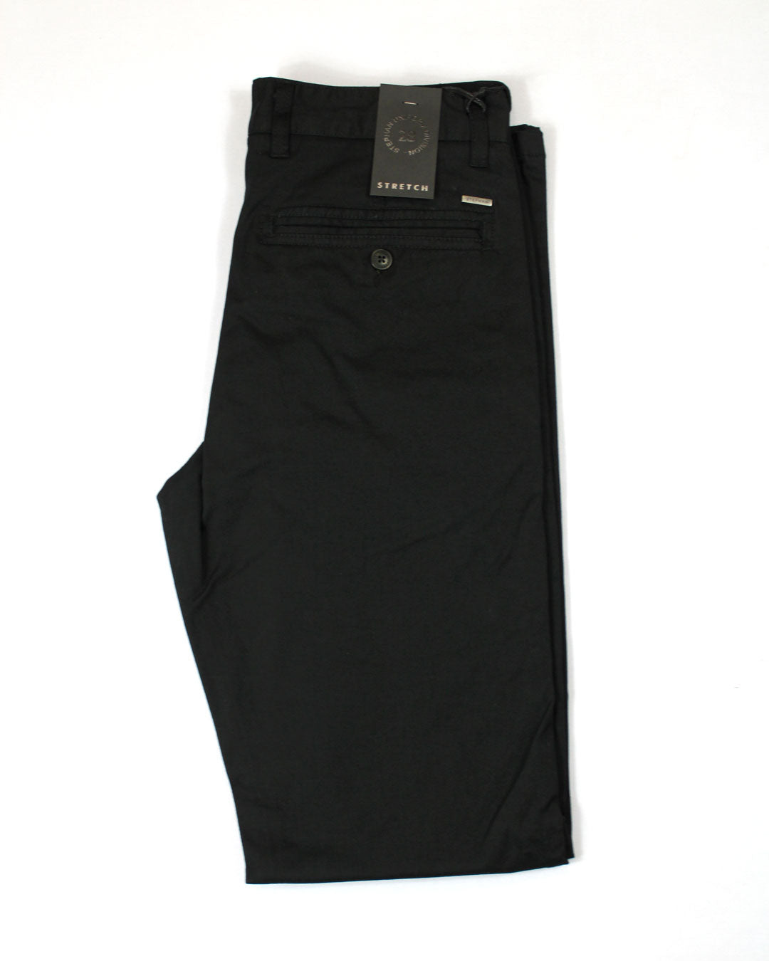 Stephan Black Stretch Chinos