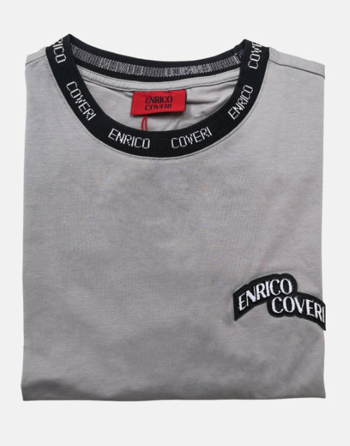 ENRICO COVERI Silver Grey T Shirt