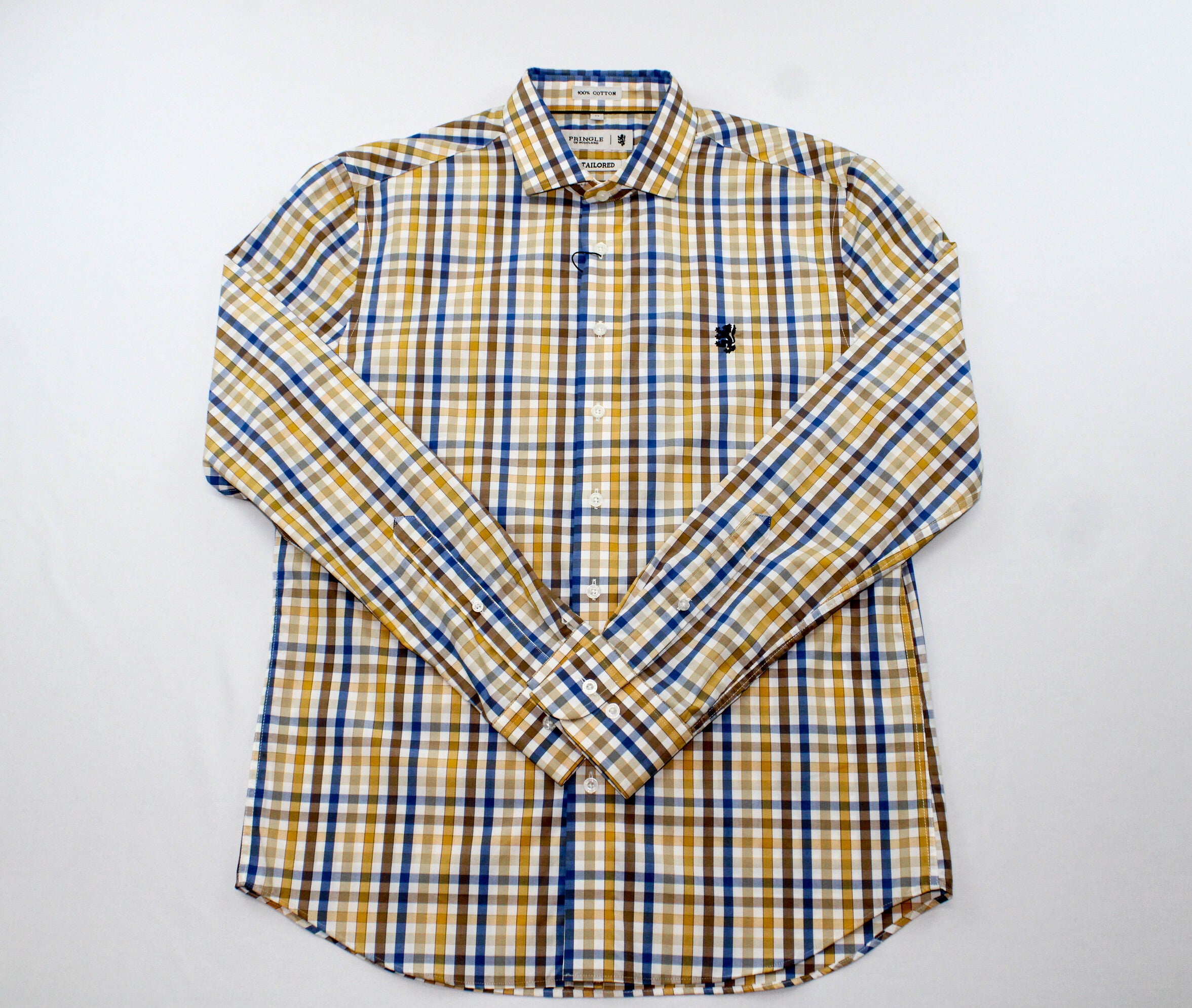 Pringle LS Multin Tan Check Shirt - BOSSINI SA