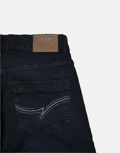 Klevas Dory Mens Blue Black Jeans