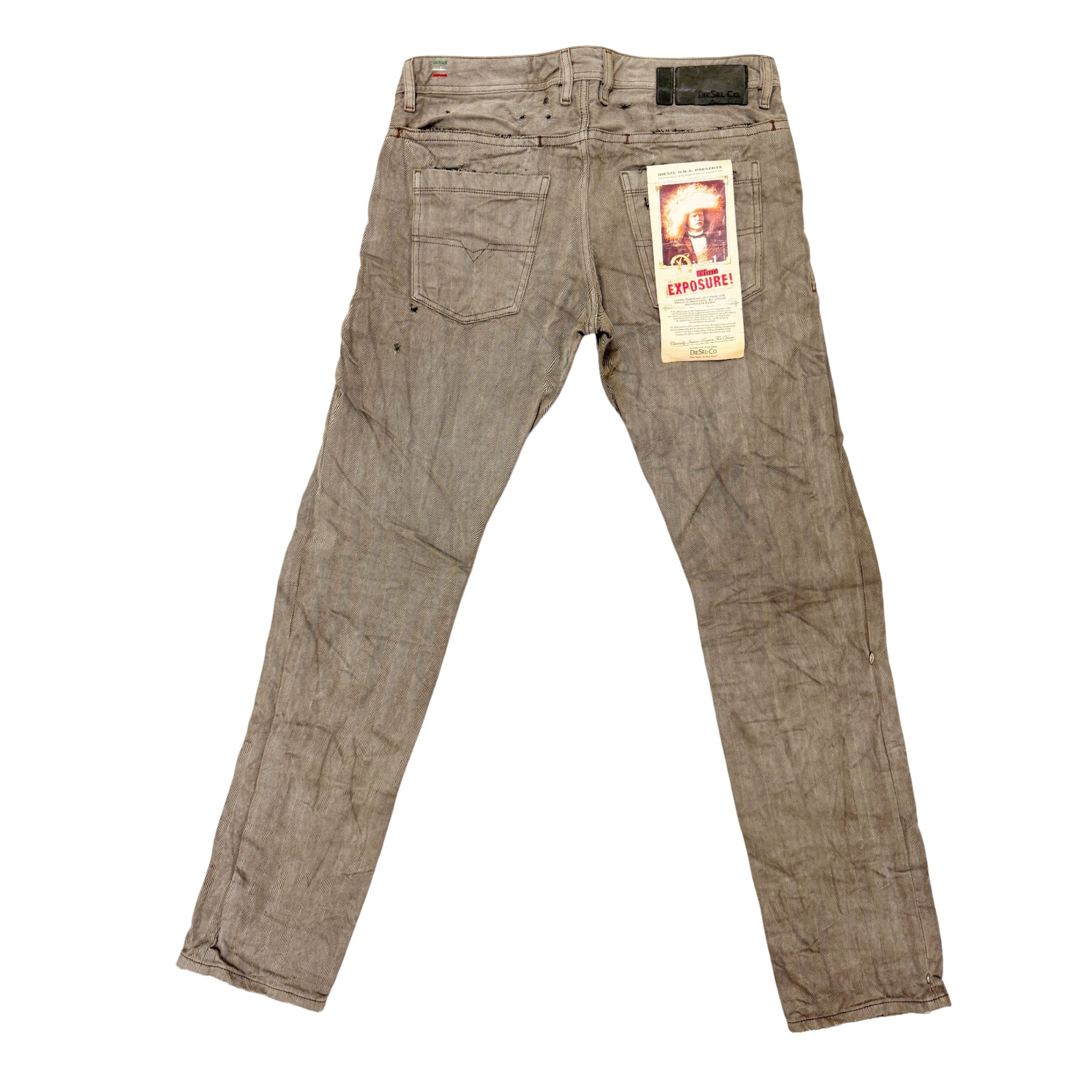 DIESEL Beige Reg Slim Carrot Jeans